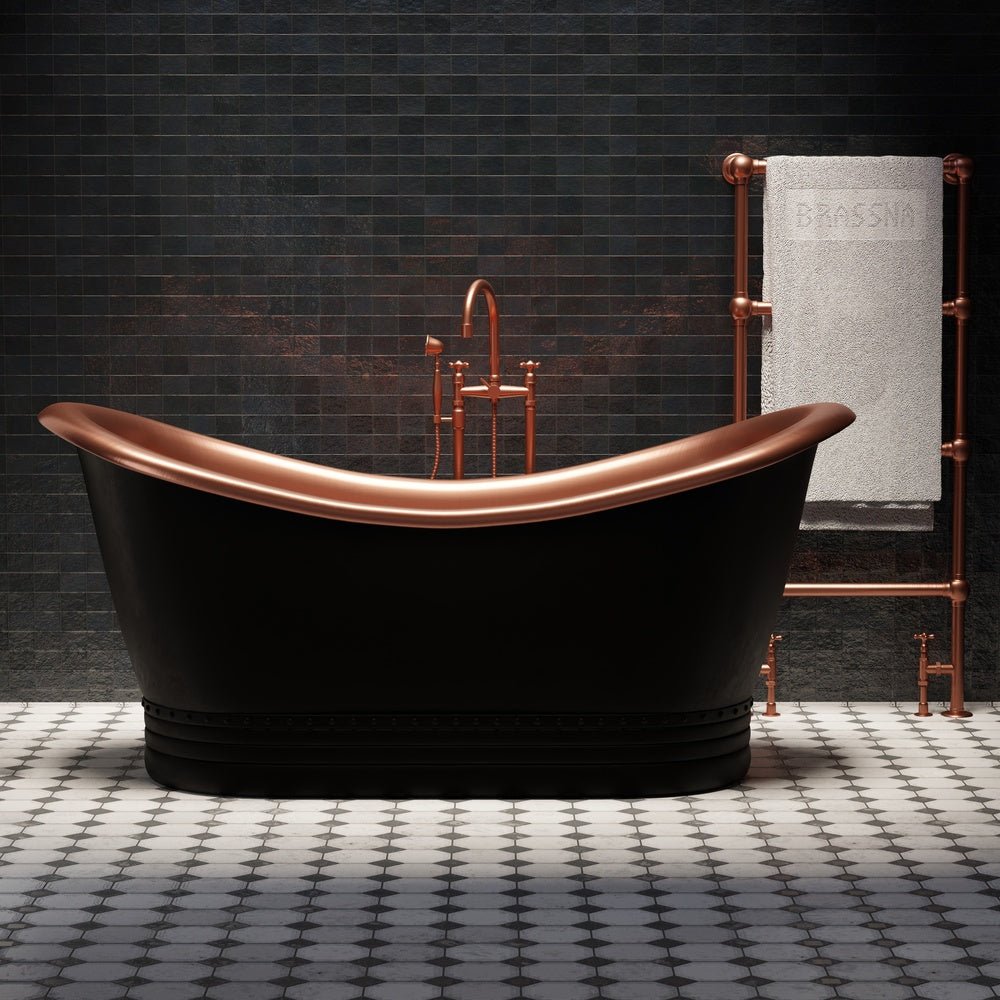 Matte Black Bathtub - Brassna