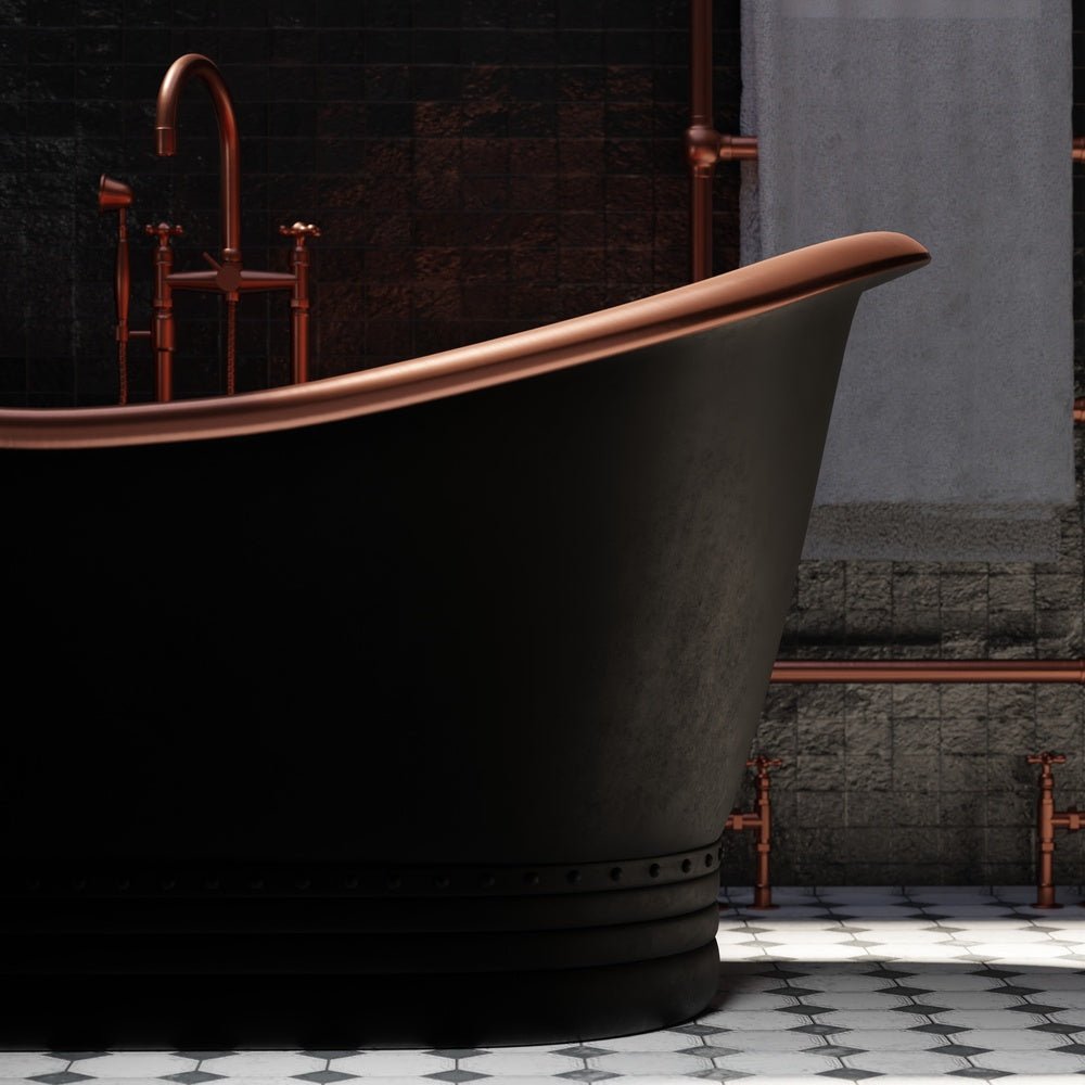 Matte Black Bathtub - Brassna