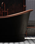 Matte Black Bathtub - Brassna