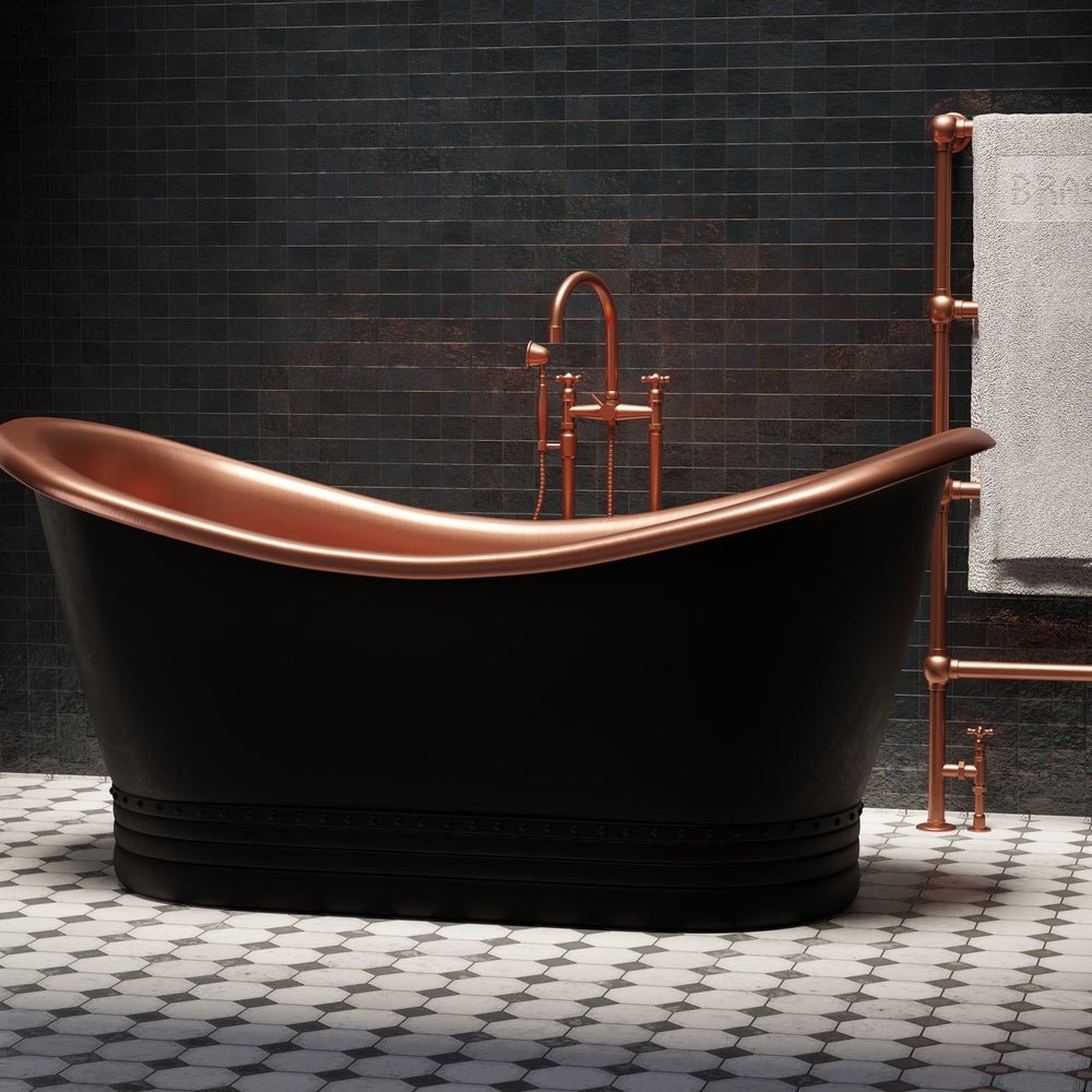 Matte Black Bathtub - Brassna